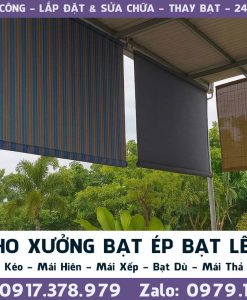 Giá May Ép Bạt Mái Kéo, Mái Bạt Che Thả Nắng Mưa Ngoài Trời Tại Tân Phú