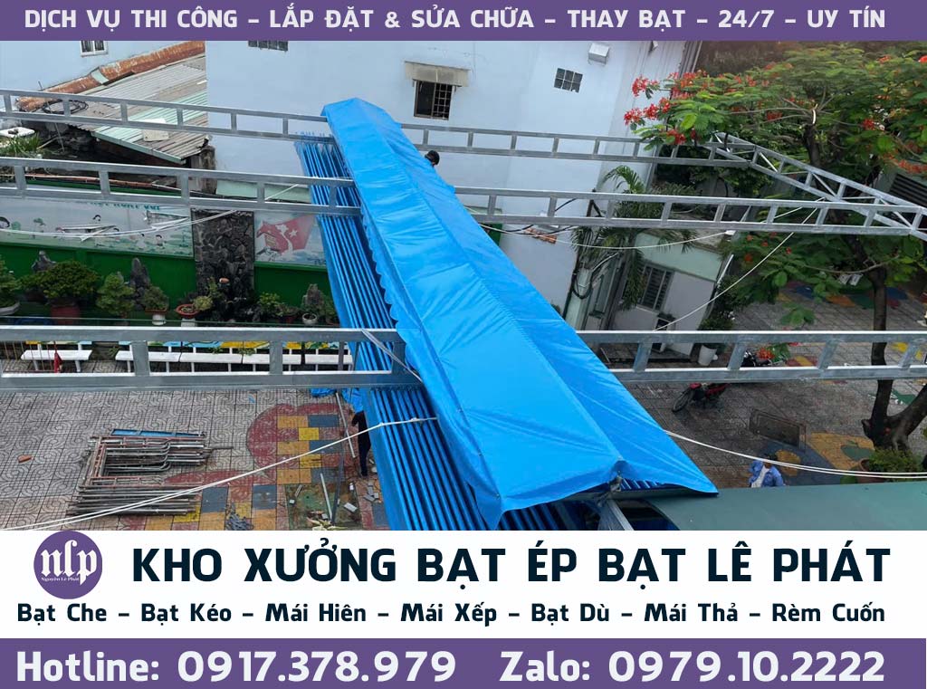 Dịch Vụ May Bạt Che Nắng, May Bạt Yêu Cầu, Bạt Kéo Mái Hiên Ngoài Trời Tại Bình Thạnh