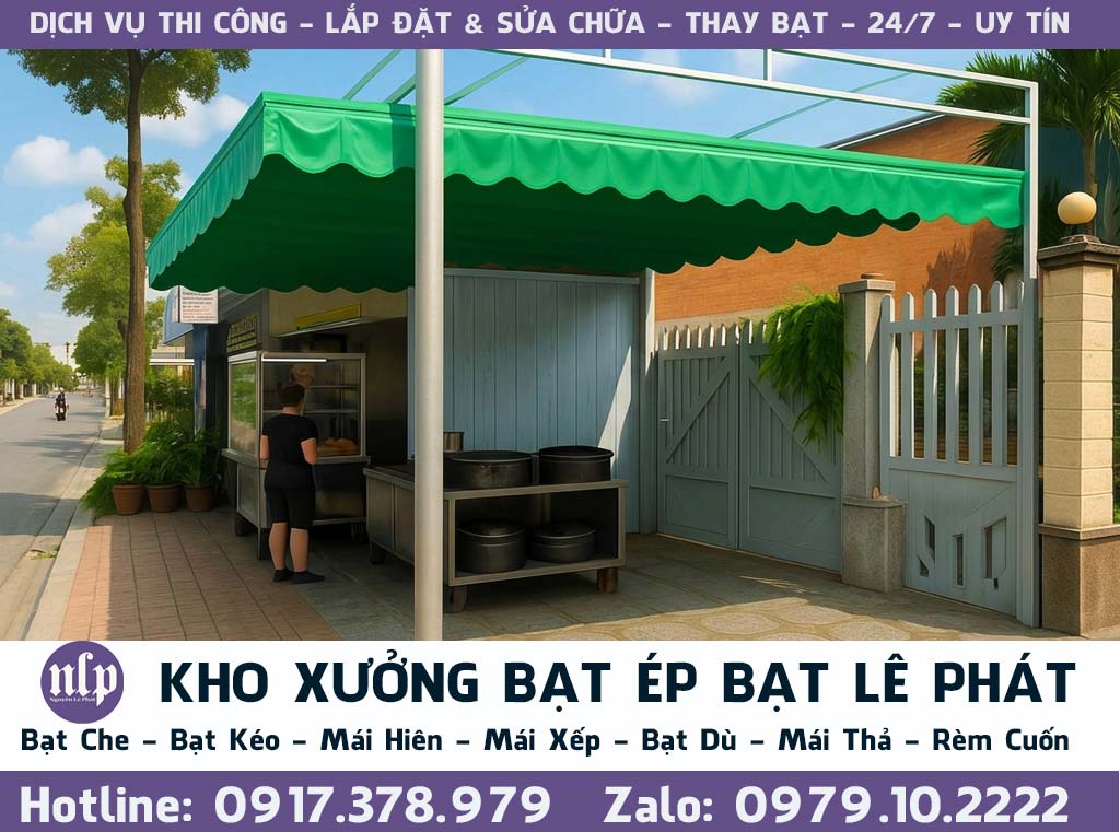 May Bạt Xếp, May Bạt Mái Hiên Xếp Di Động Giá Tốt Nhất Tại Tân Phú