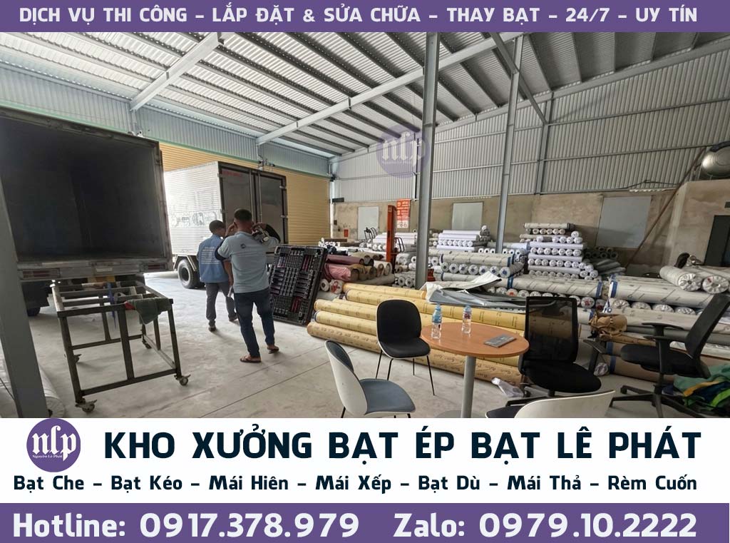 Xưởng May Ép Bạt Mái Che, Bạt Kéo Di Động Ngoài Trời tại Quy Nhơn Bình Định