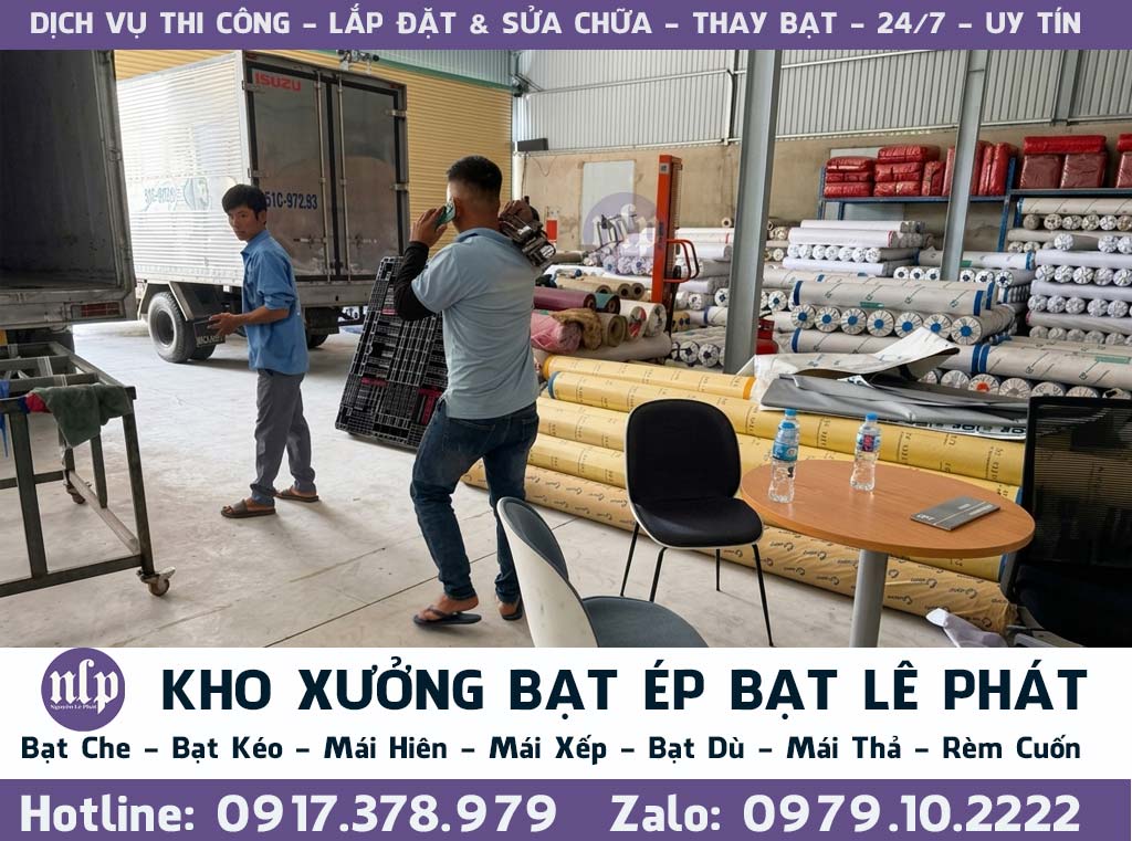 Giá May Ép Bạt Mái Kéo, Mái Bạt Che Thả Nắng Mưa Ngoài Trời Tại Tân Phú