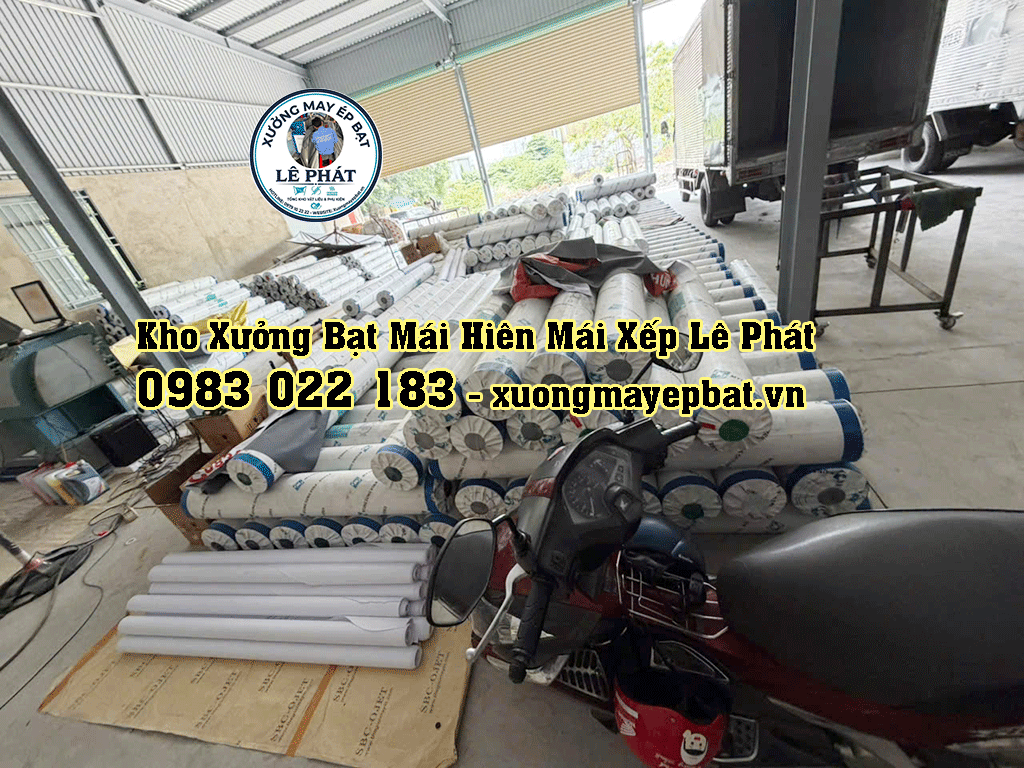 Xưởng may ép bạt mái hiên mái xếp