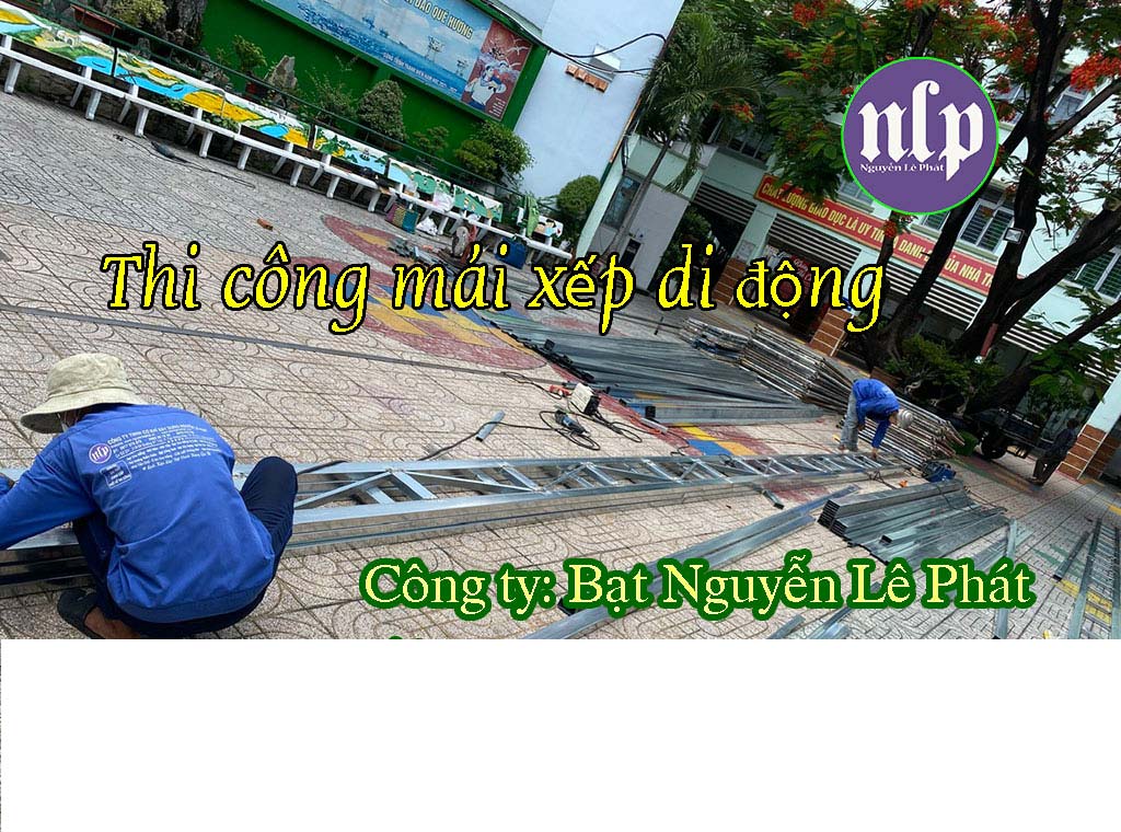thi-cong-4 Bảng Giá May Ép Bạt, Thi Công Bạt Mái Xếp Che Nắng Cho Quán Cafe Tại Tháp Chàm